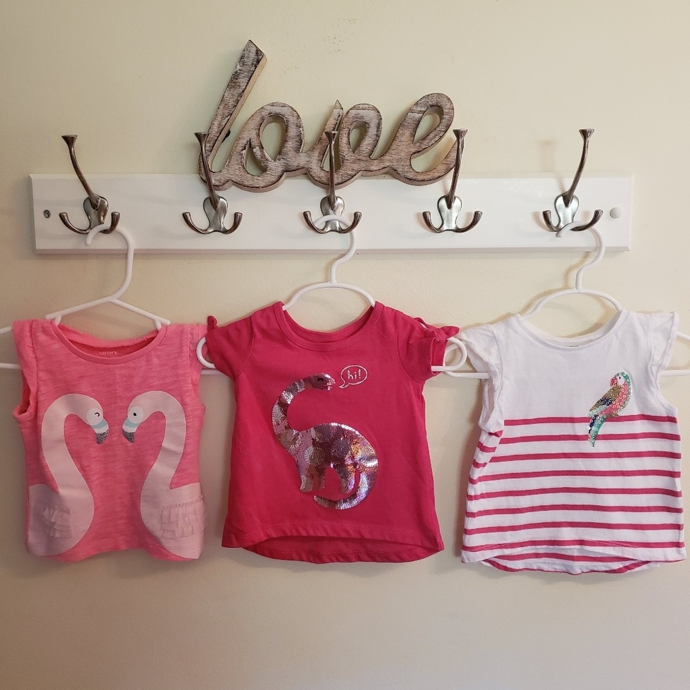 Bundle of 3 Carter's infant shirts size 6 months